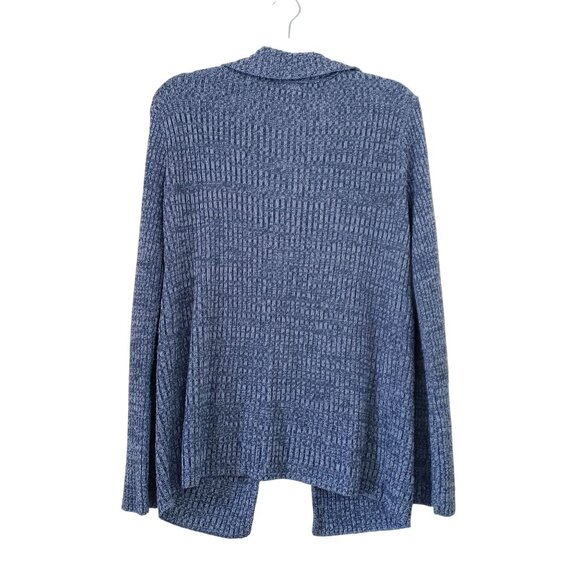 Y2K Its Our Time Blue Knit Cardigan Loungewear Relax Coastal Grandmother Weekend - Picture 2 of 7